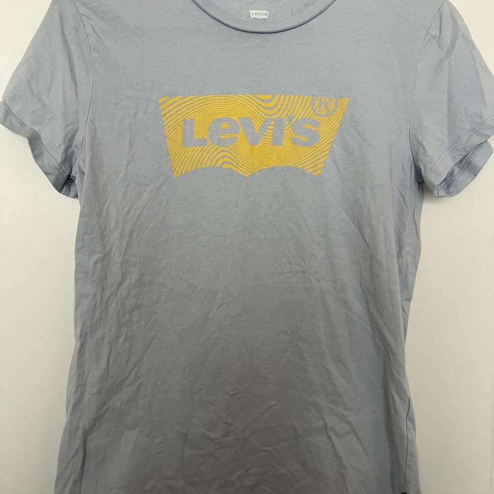 Levi's Light Blue Tee with Yellow Graphic